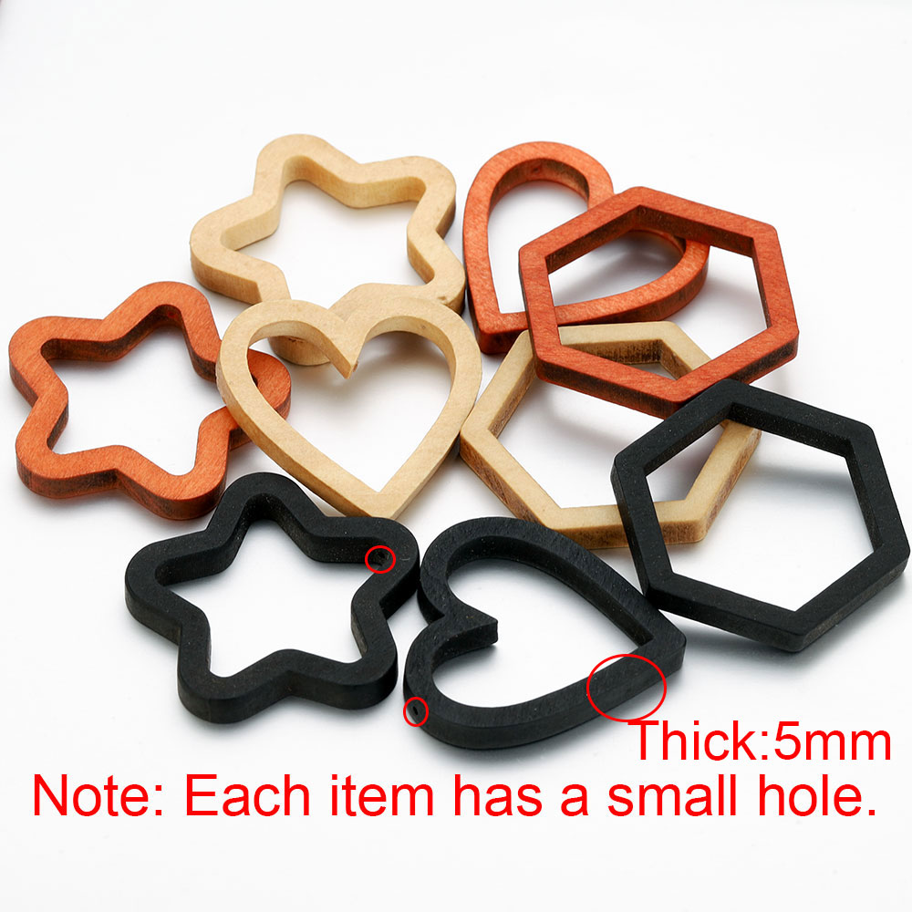 Resin Mold Jewelry - 10pcs Wood Heart Square Silicone Mold