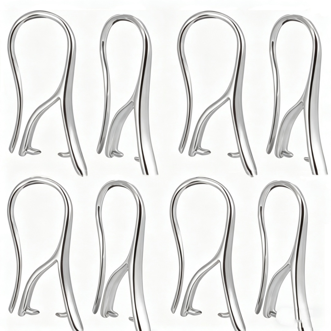 Jewelry Making Class - 10/30Pcs White with Pinch Bails Golden