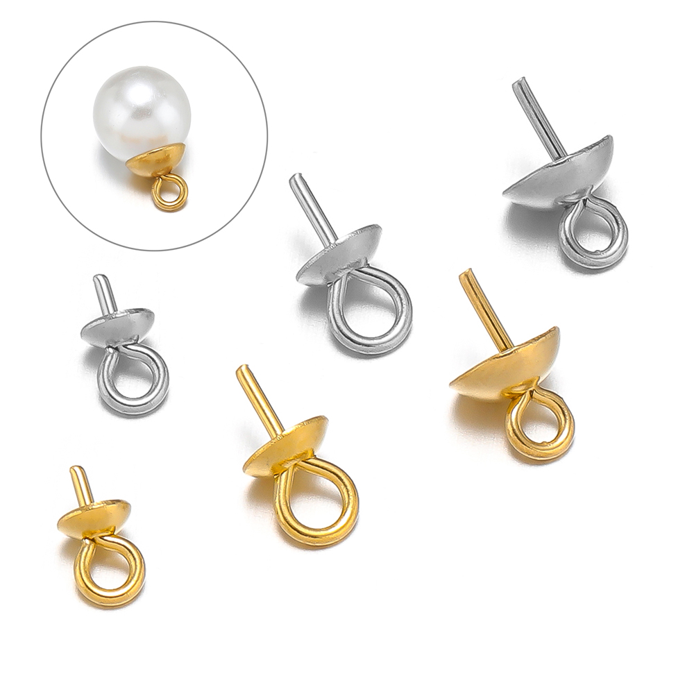 Jewelry Making Eye Pins - 50-100pcs Gold Color Stainless Steel Eye