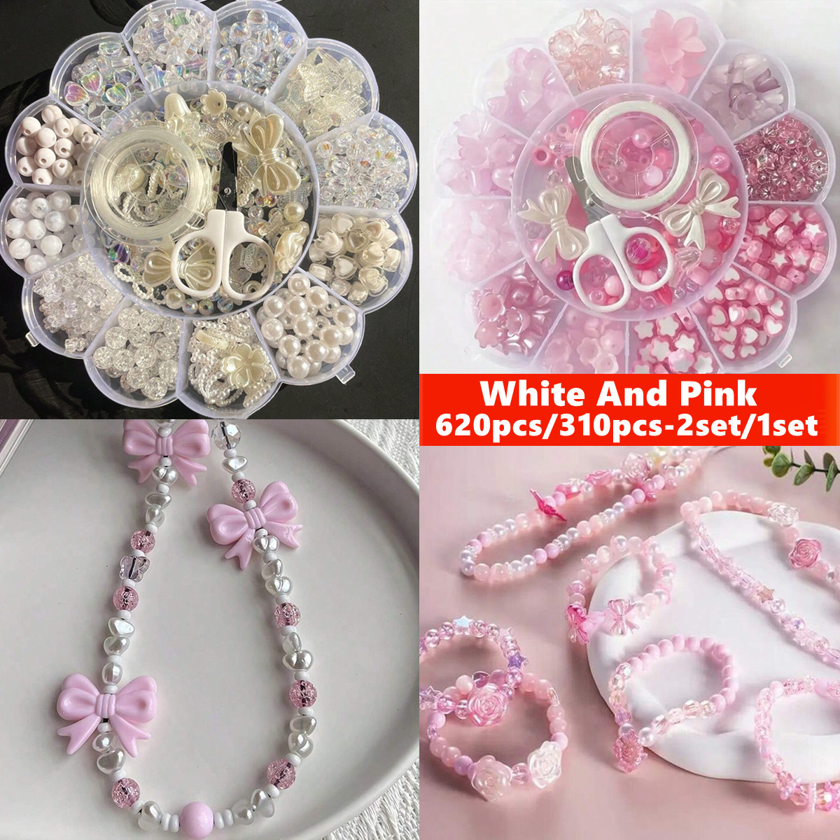 Jewelry Making For Birthday Party - 2Set/1Set 13 Grids Acrylic Flower Boxed