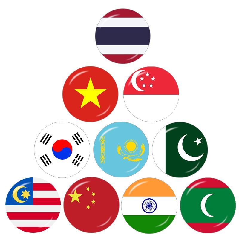 Jewelry Making Singapore - Asia Flag China Thailand Singapore India