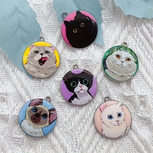 10pcs cartoon animal cat ename - Jewelry Making For Birthday Party review and price