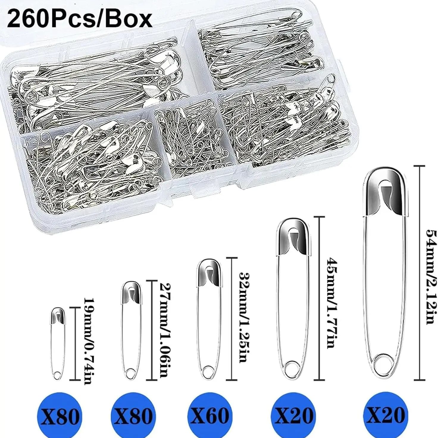 Silver Safety Pins Kit With St - Jewelry Making Organizer review and price