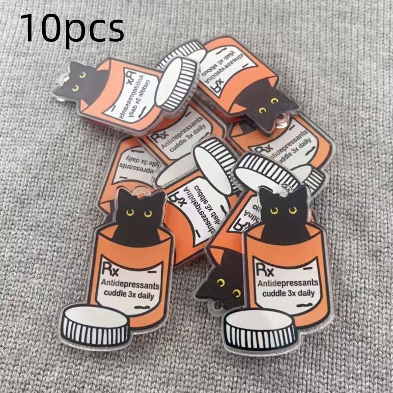 10pcs acrylic medicine cat pen - Jewelry Making For Birthday Party review and price