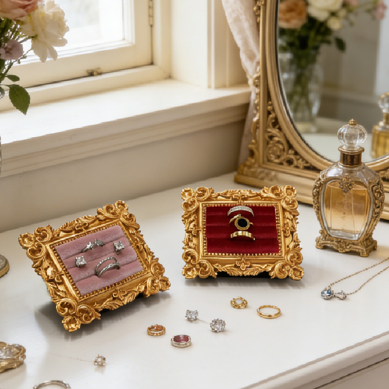 Vintage Picture Frame Ring Dis - Jewelry Making Organizer review and price