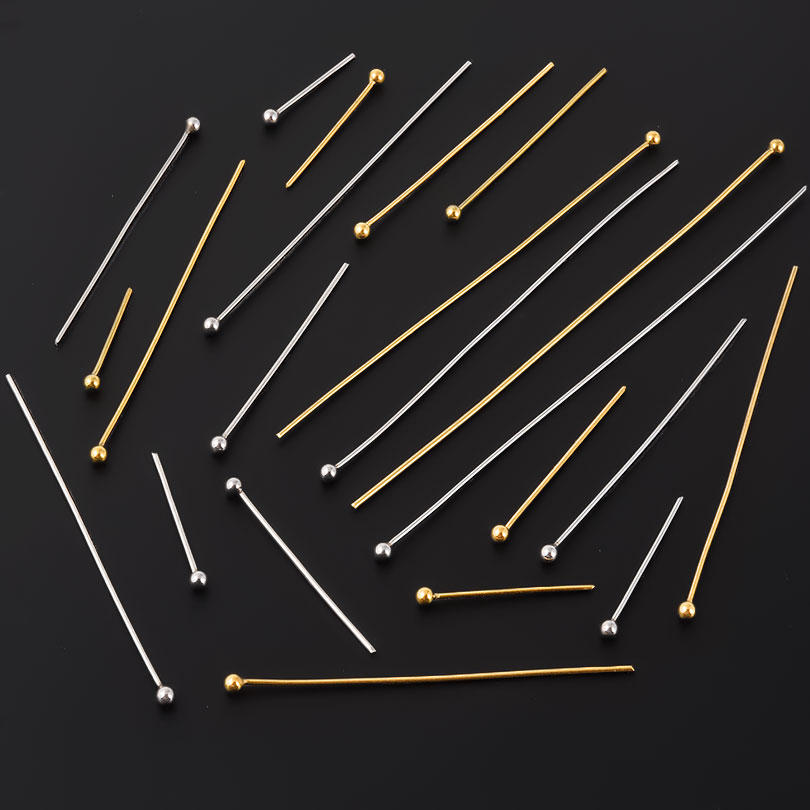 50pcs/Lot 18K Gold Plated Ball - Jewelry Making Eye Pins review and price