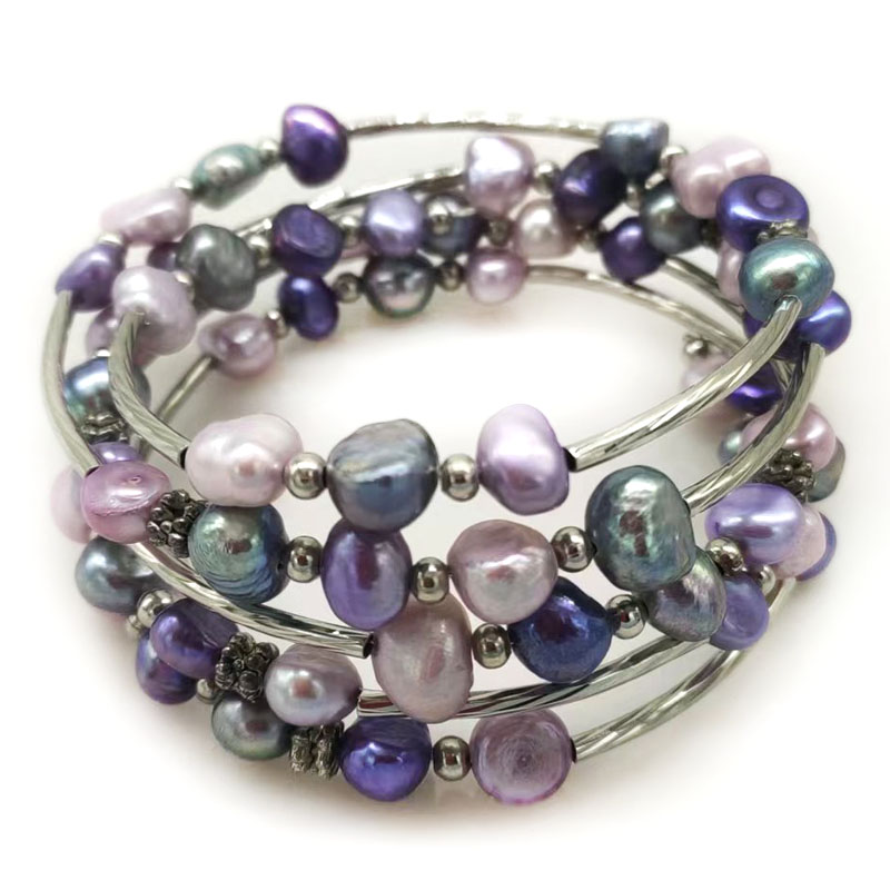 33 Inches 7-8mm Purple Memory  - Memory Wire Bracelet review and price