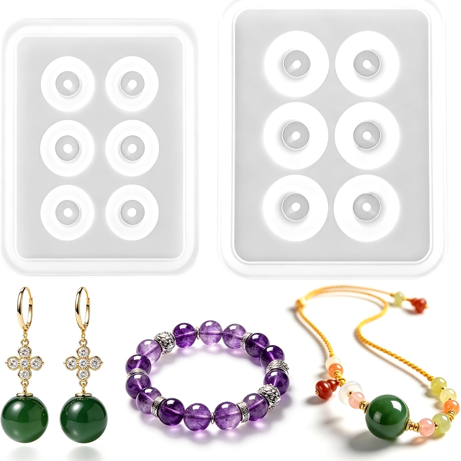 Two Perforated Spherical Silic - Resin Mold Jewelry review and price