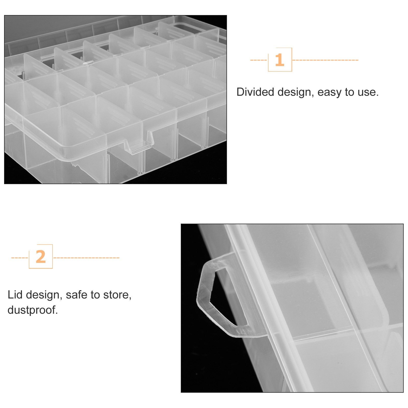 2 Pcs Plastic Grid Organizer S - Jewelry Making Organizer review and price