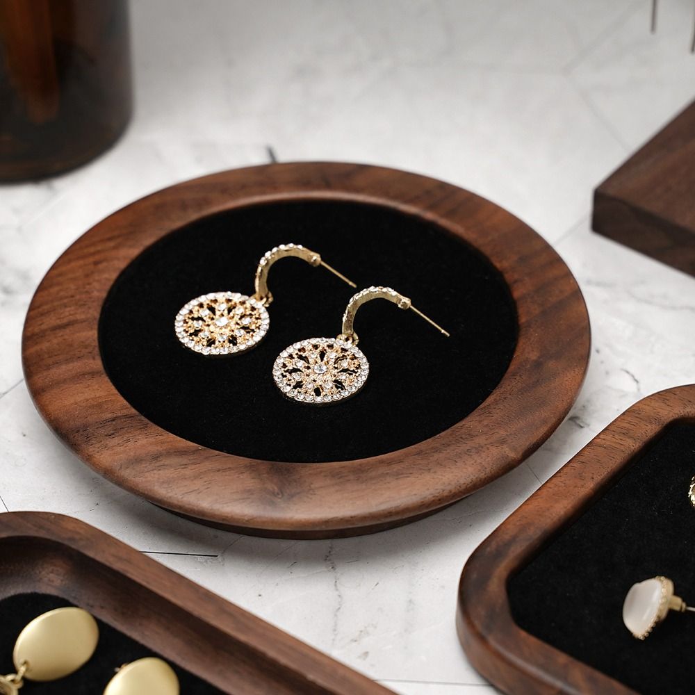 Simple Geometry Wood Rings Tra - Jewelry Making Organizer review and price