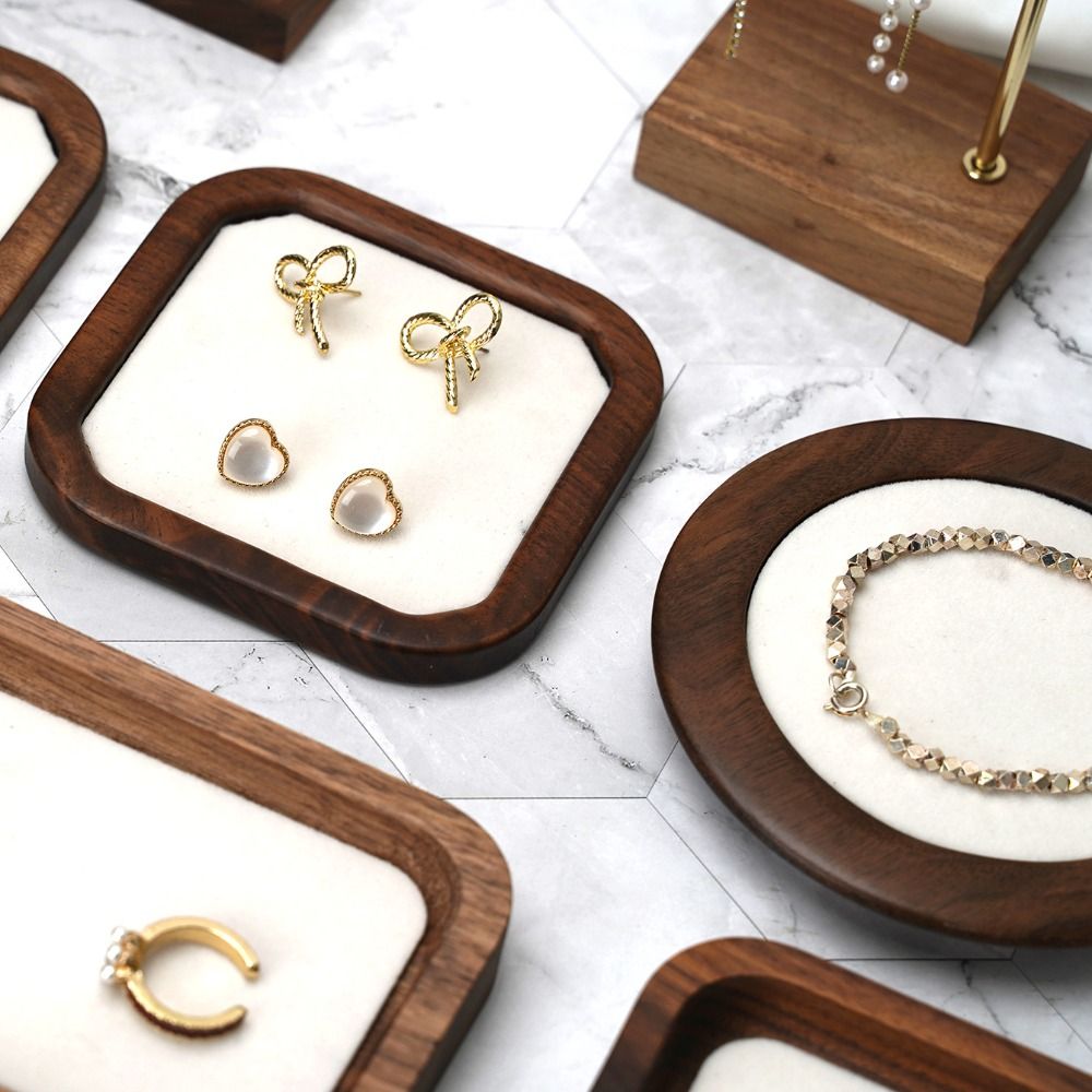 Simple Geometry Wood Rings Tra - Jewelry Making Organizer review and price