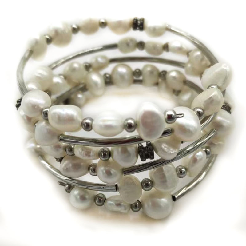 33 inches 7-8mm Rainbow Natura - Memory Wire Bracelet review and price