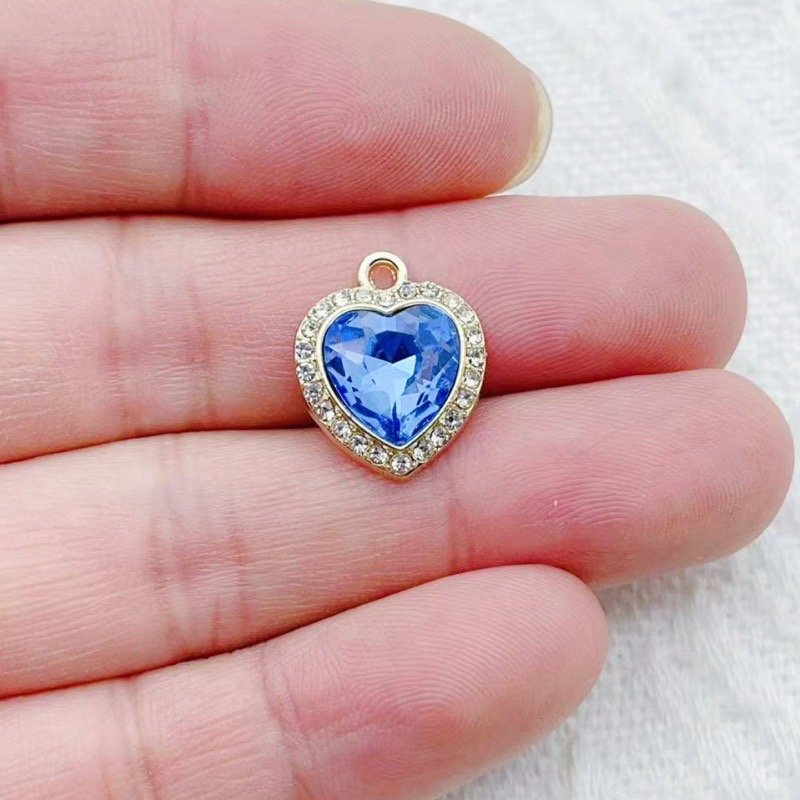 10pcs heart-shaped inlaid colo - Jewelry Making For Birthday Party review and price