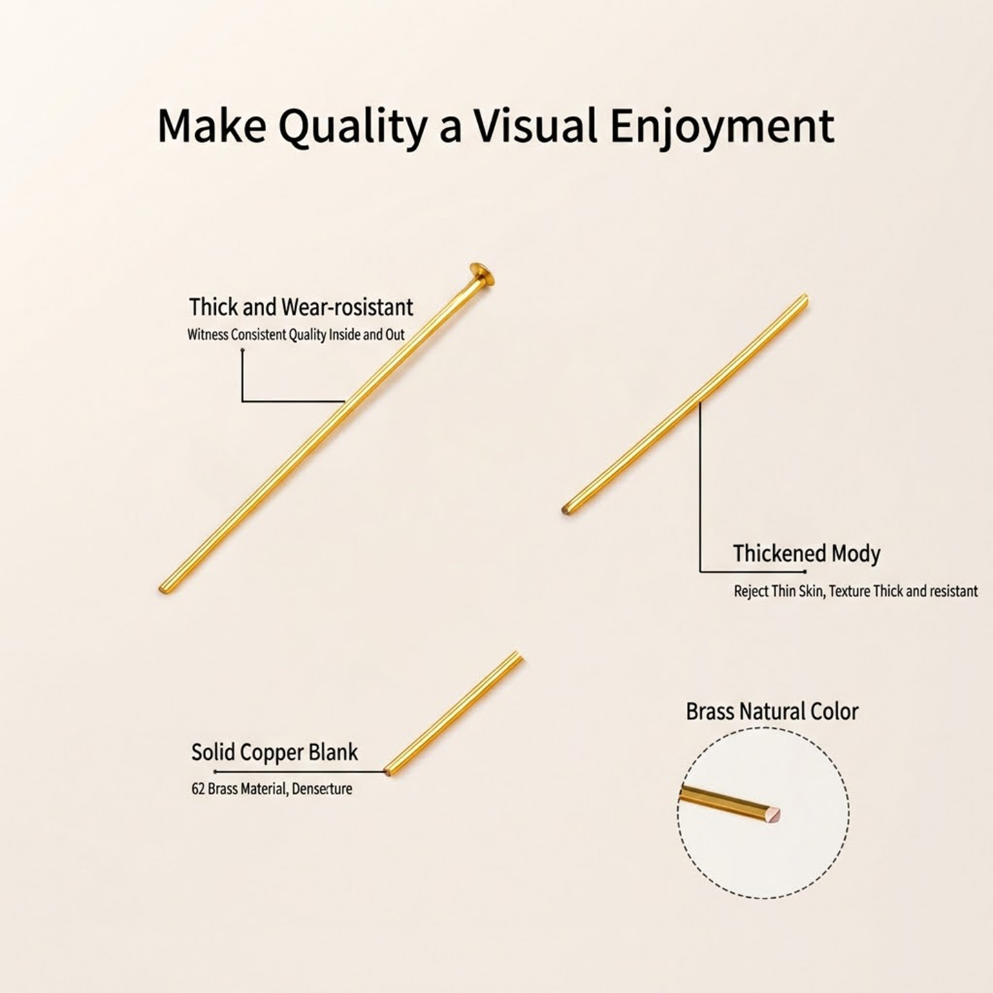 50Pcs 18K Gold Plated Flat Hea - Jewelry Making Eye Pins review and price