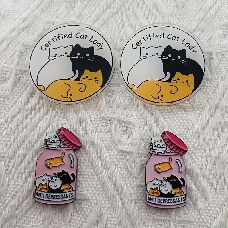 10pcs acrylic cute cat pendant - Jewelry Making For Birthday Party review and price