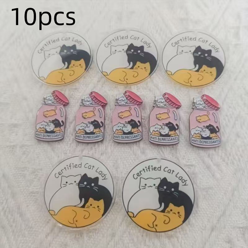 10pcs acrylic cute cat pendant - Jewelry Making For Birthday Party review and price