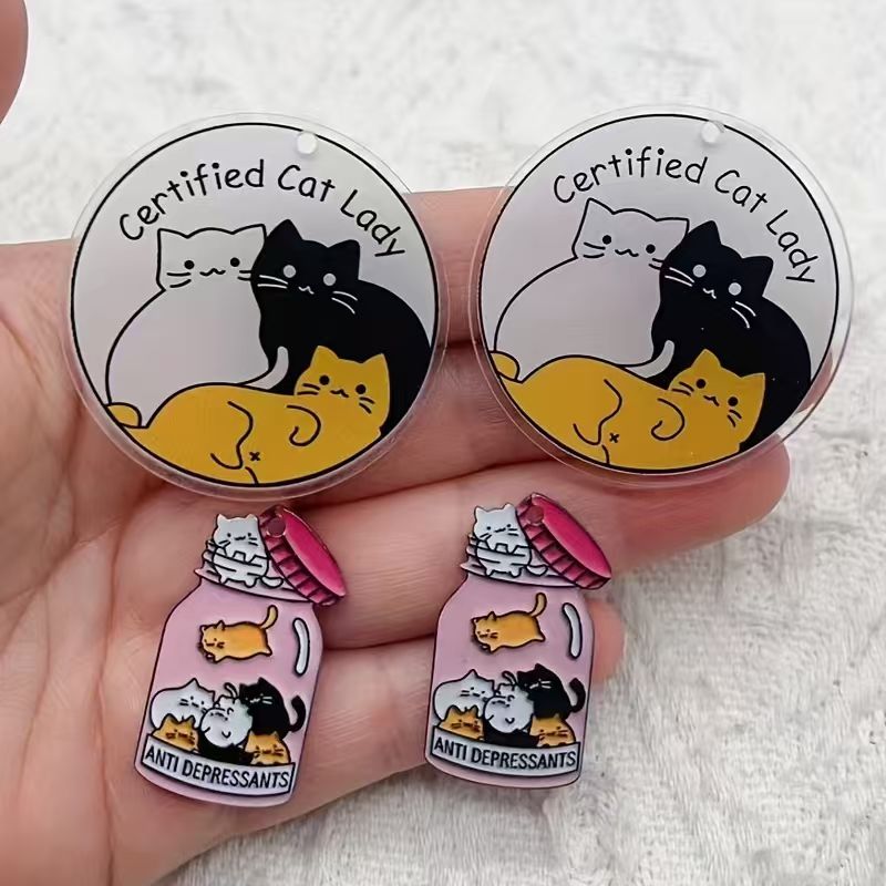 10pcs acrylic cute cat pendant - Jewelry Making For Birthday Party review and price