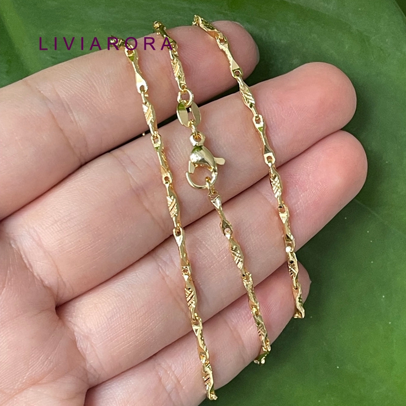 1/2/3Pcs 45cm Brass 18K Gold P - Jewelry Making Singapore review and price