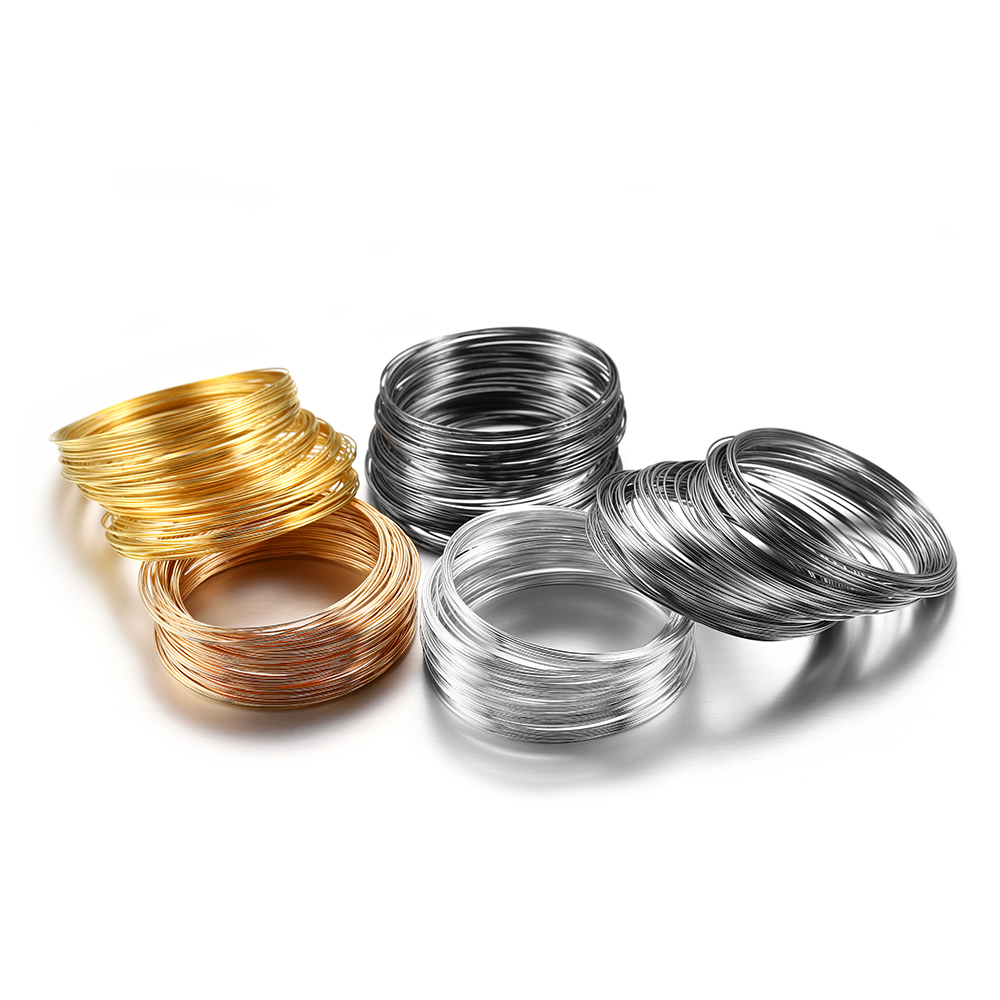 100 Loops/lot 0.6mm Silver Gol - Memory Wire Bracelet review and price