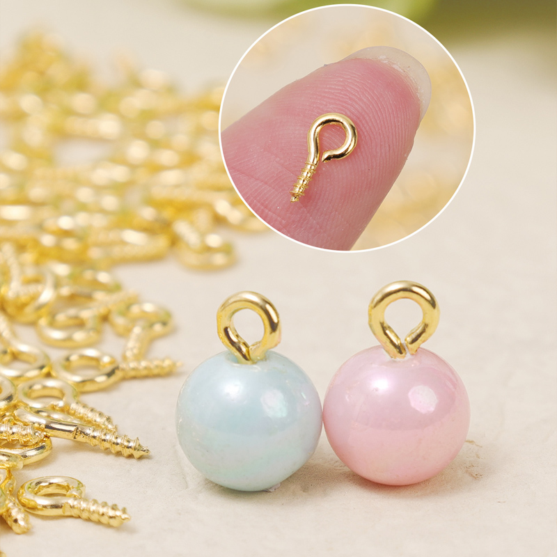 8/10mm Mini Screw Eye Pins Met - Jewelry Making Eye Pins review and price