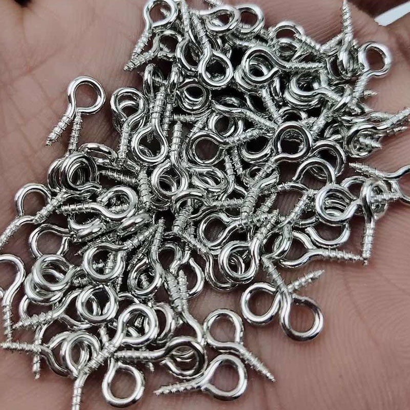 8/10mm Mini Screw Eye Pins Met - Jewelry Making Eye Pins review and price