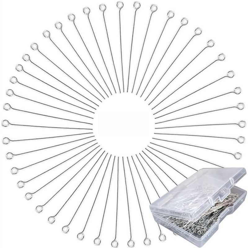 A01F-Hot 300 Pcs 1.6 Inch 304  - Jewelry Making Eye Pins review and price
