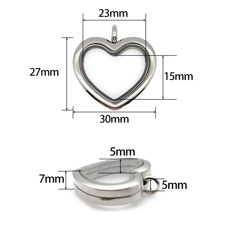 24mm 30mm heart Floating Locke - Jewelry Making For Birthday Party review and price