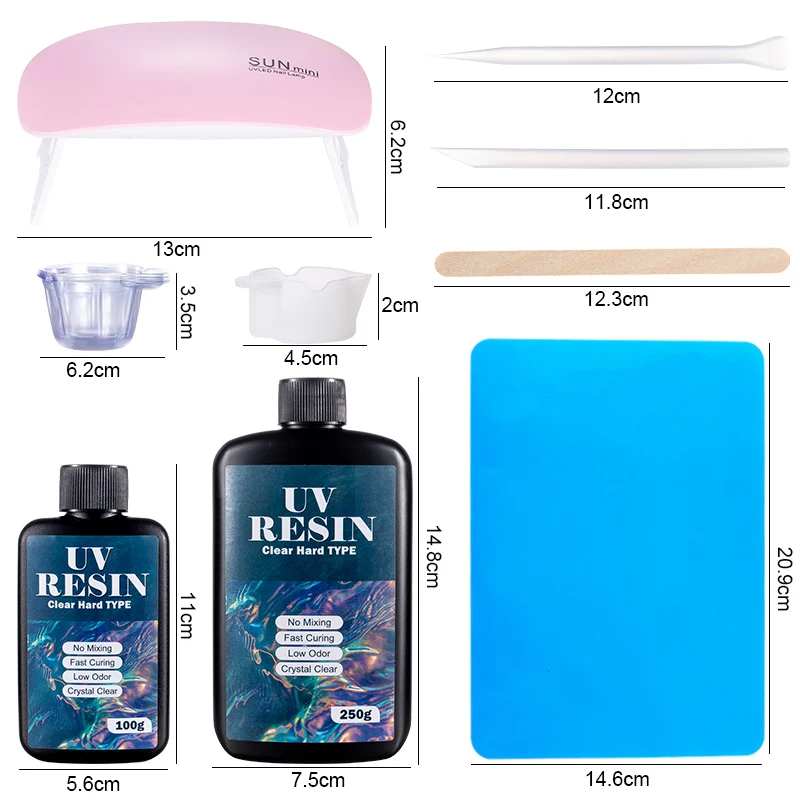 100g/250g Clear UV Resin Hard  - Resin Mold Jewelry review and price