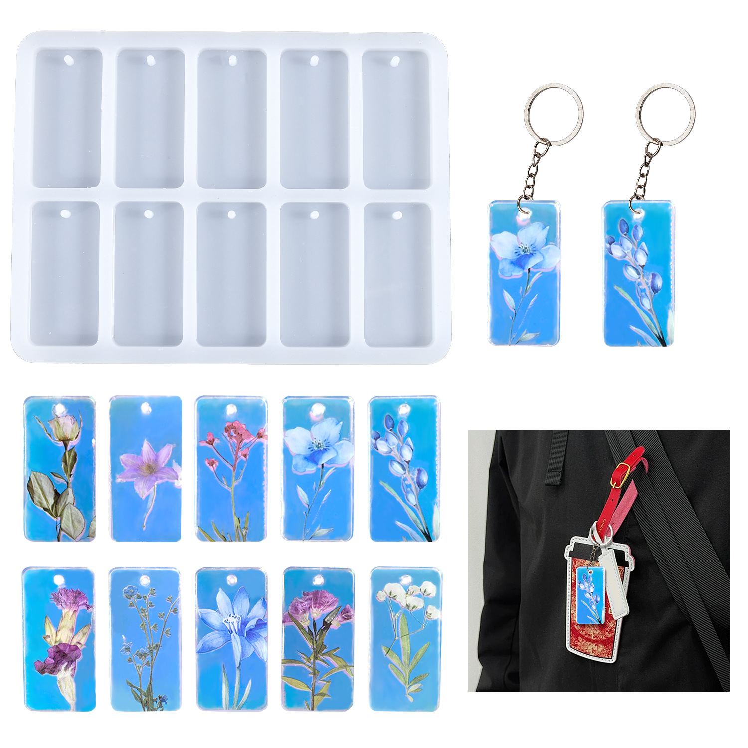 DIY epoxy resin mold 10-connec - Resin Mold Jewelry review and price