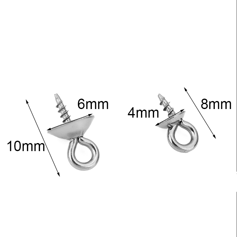 20pcs Stainless Steel Pearl Pe - Jewelry Making Eye Pins review and price