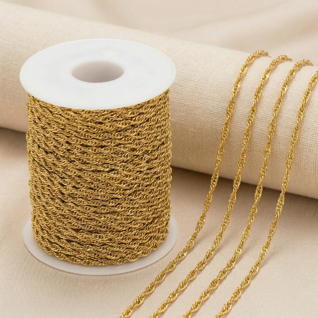 2Meters Gold Stainless Steel J - Jewelry Making Singapore review and price