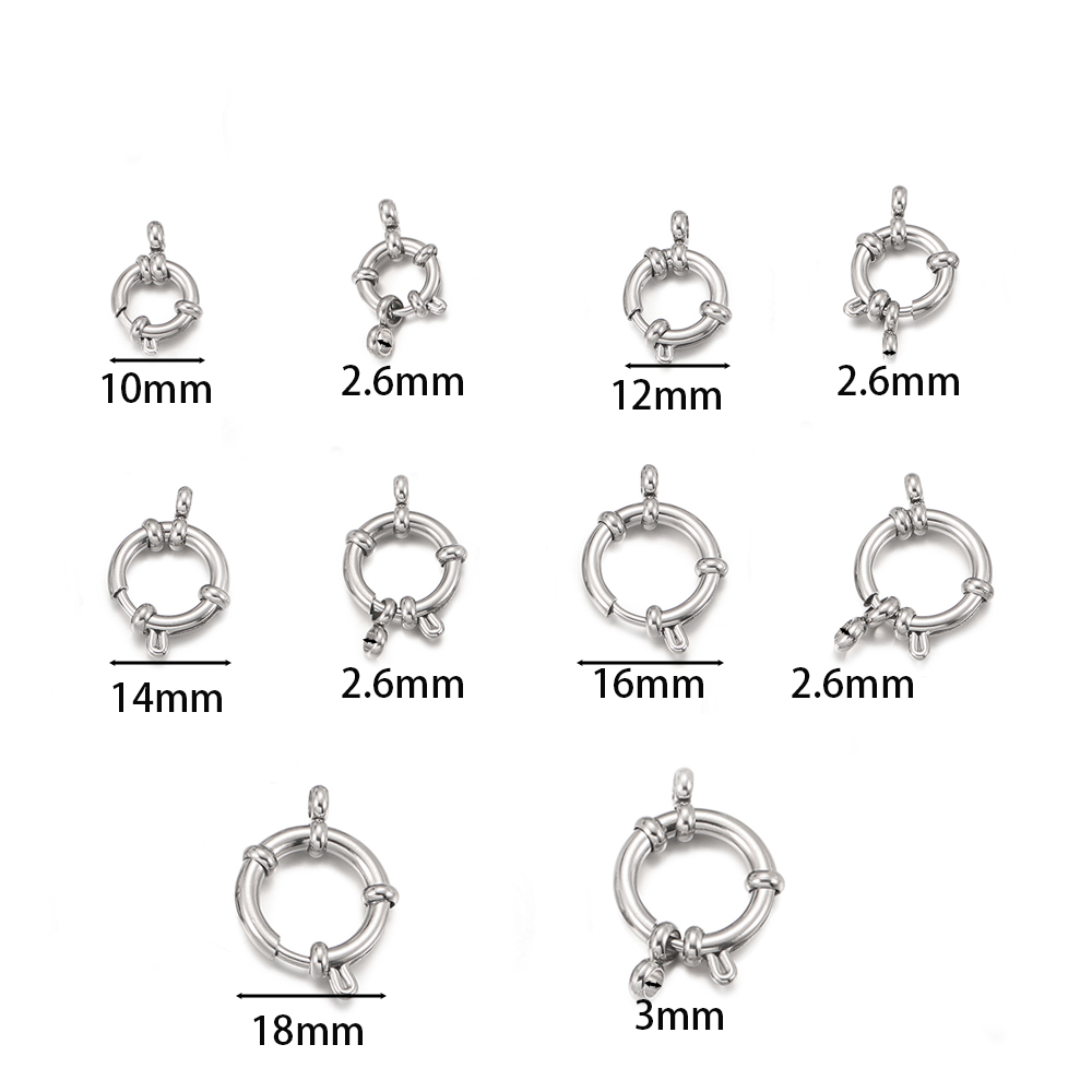 2pcs Stainless Steel Round Spr - Jewelry Making Class review and price