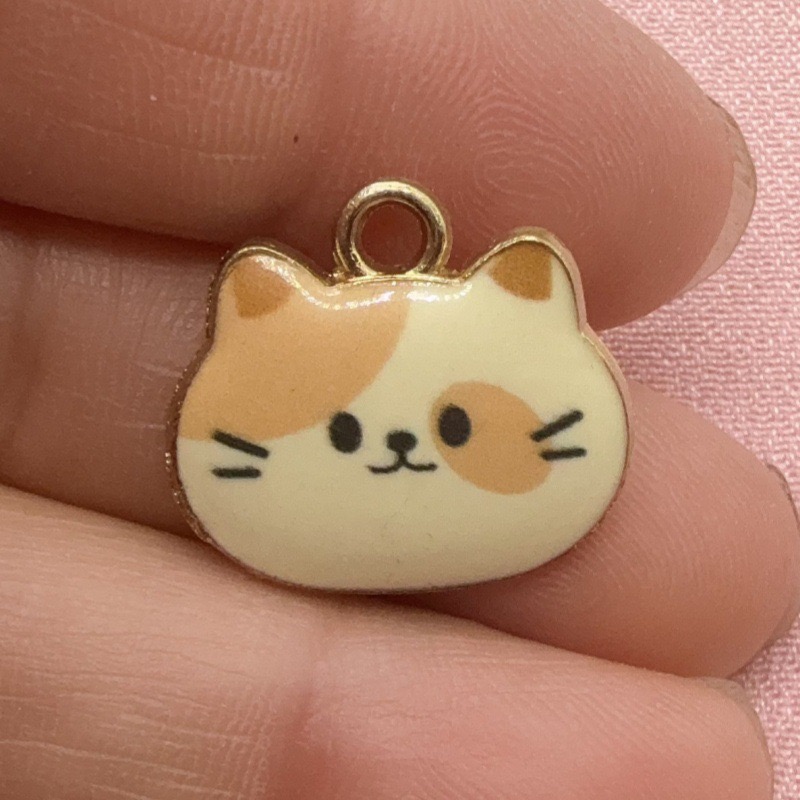 12pcs Printed Cat Head Alloy D - Jewelry Making For Birthday Party review and price
