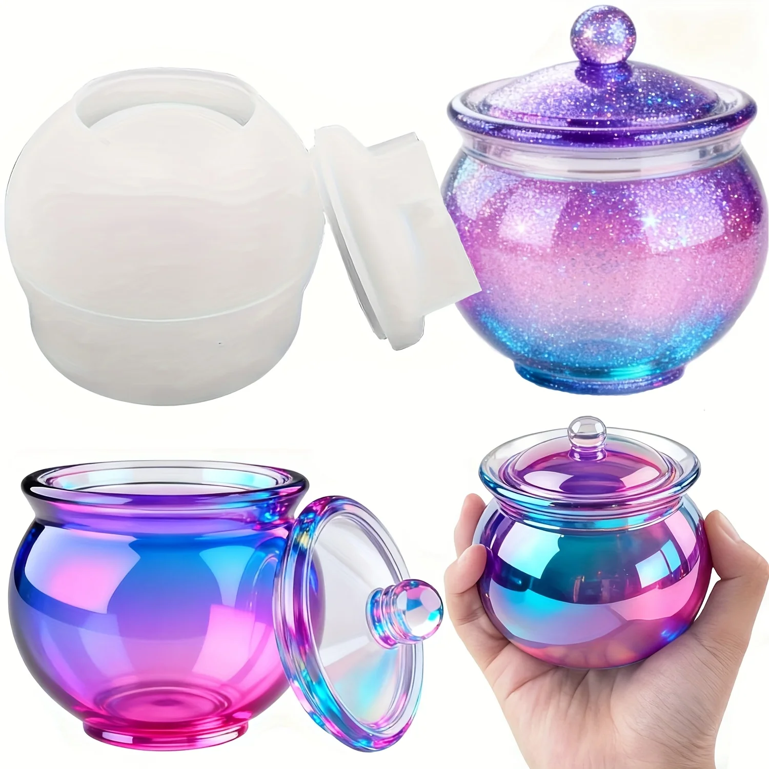 1 set of round resin can molds - Resin Mold Jewelry review and price