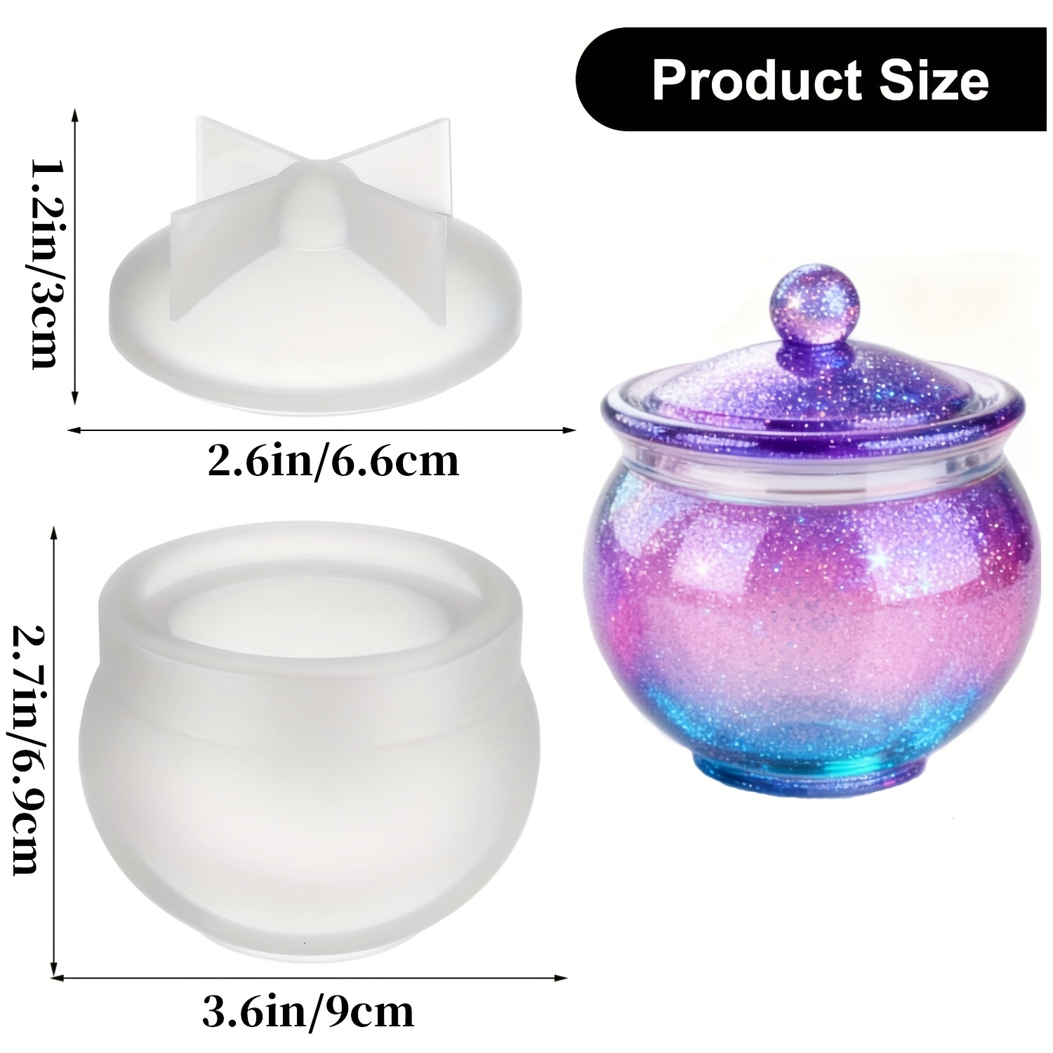 1 set of round resin can molds - Resin Mold Jewelry review and price