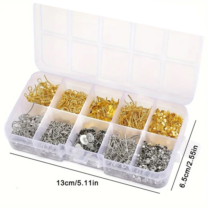 1 Set Box Ear Hook Single Loop - Jewelry Making Organizer review and price